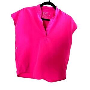 Electric orchid FIGS Bright pink Rafaela scrub top size XXS